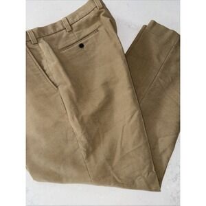 Orvis Mens Brushed Cotton Heavy Duty Pants 46x32 Khaki RN 70534 Workwear Outdoor